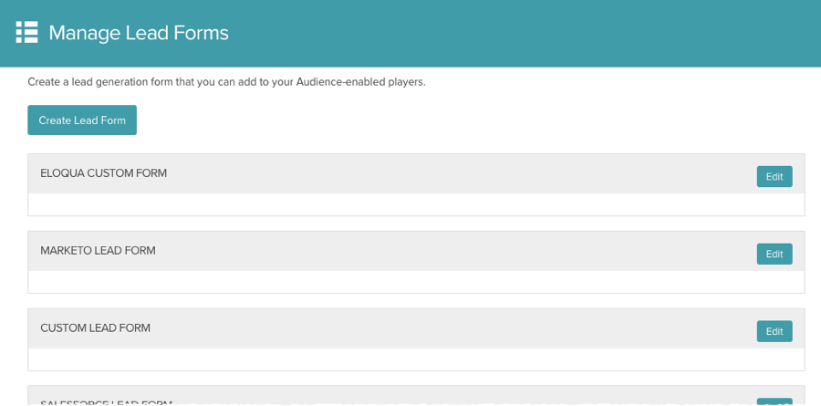 管理潛在客戶表單區段