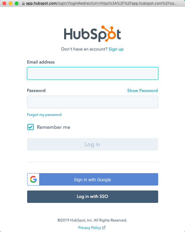 HubSpot登錄